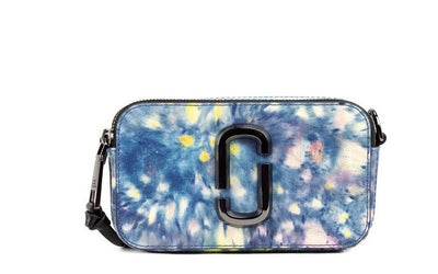 Marc Jacobs The Snapshot bag Watercolor Blue Printed Leather Shoulder Bag Purse Marc Jacobs