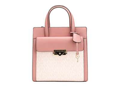 Michael Kors Cece Small Pink PVC North South Flap Tote Crossbody Bag Purse Michael Kors