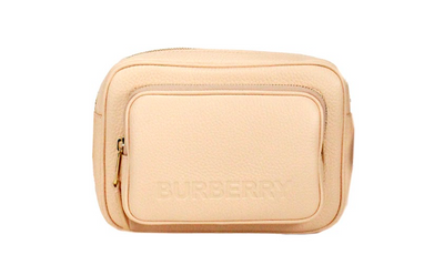 Burberry Small Branded Peach Pink Grainy Leather Camera Crossbody Bag Burberry