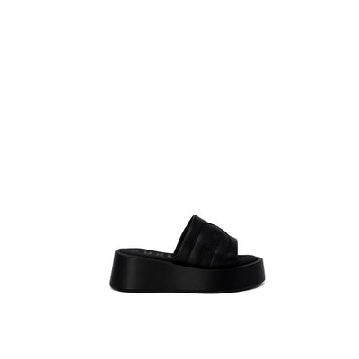 Furla Black Leather Slipper Furla