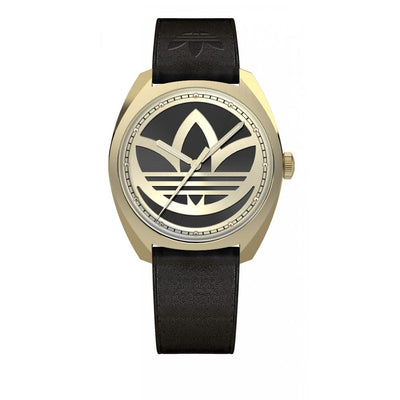 Adidas Black Leather Watch Adidas