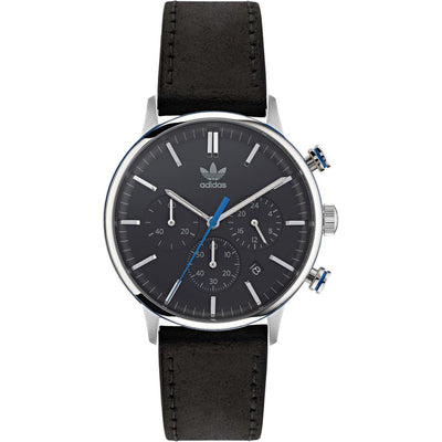 Adidas Black Leather Watch Adidas