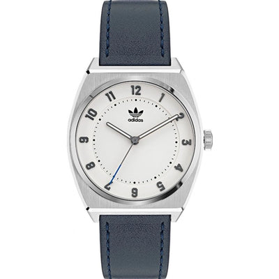 Adidas Blue Leather Watch Adidas