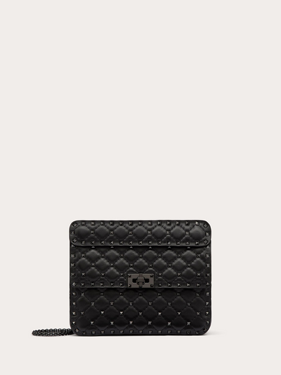 Valentino Garavani Black Nappa Leather Medium Rockstudt Spike Bag Valentino Garavani
