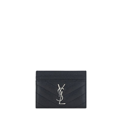 Saint Laurent Black Leather Card Holder Saint Laurent
