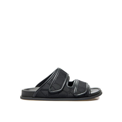 Valentino Garavani Toile Iconographe Flat Sandals Valentino Garavani