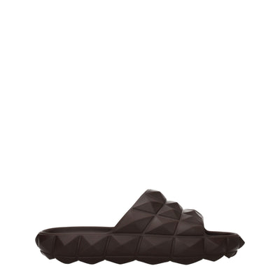 Valentino Garavani Brown Cotton Slippers Sandals Valentino Garavani