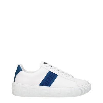 Versace White Leather Low Tops Versace