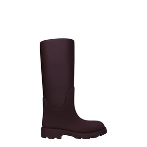 Burberry Red Cotton Rain Boots Burberry