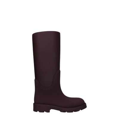 Burberry Red Cotton Rain Boots Burberry
