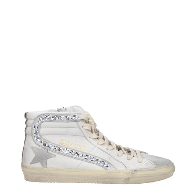 Golden Goose White Leather High Tops Golden Goose