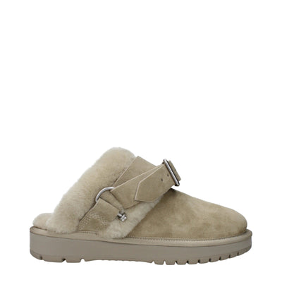 Burberry Green Leather Slippers Sandals Burberry