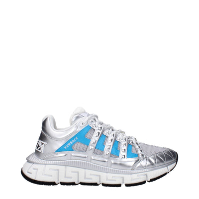 Versace Gray Fabric Athletic Sneakers Versace