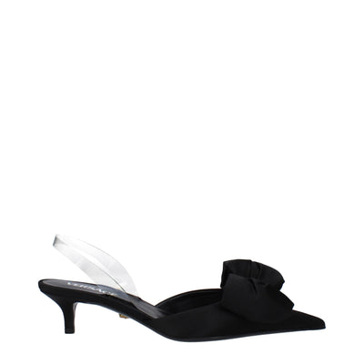 Versace Black Satin Flat Sandals Versace