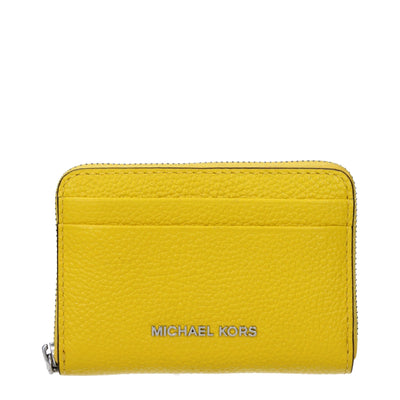 Michael Kors Yellow Leather Cardholders Michael Kors