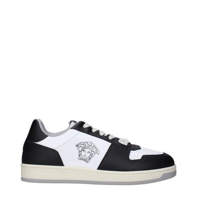 Versace White Leather Low Tops Versace