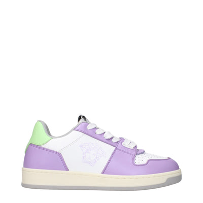 Versace White Leather Low Tops Versace