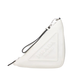 Prada White Leather Clutch Bags Prada
