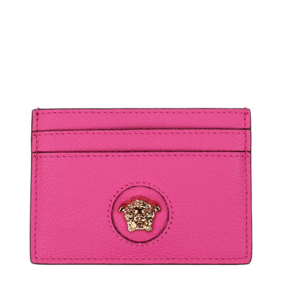 Versace Pink Leather Cardholders Versace