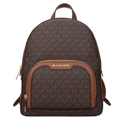 Michael Kors Brown Fabric Backpacks Michael Kors
