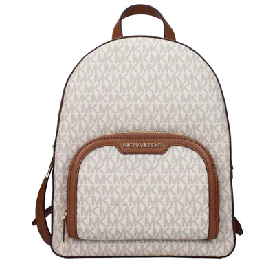 Michael Kors Beige Fabric Backpacks Michael Kors