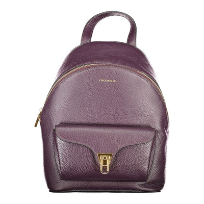 Coccinelle Purple Leather Women Backpack Coccinelle