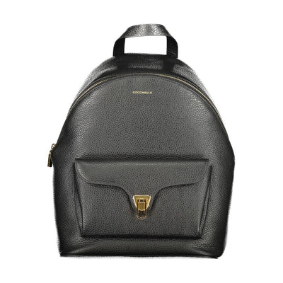 Coccinelle Black Leather Women Backpack Coccinelle