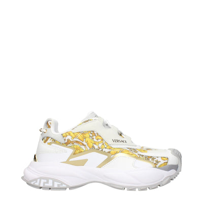 Versace Gold Fabric Low Tops Versace