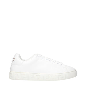 Versace White Leather Low Tops Versace