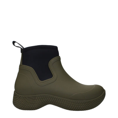 Celine Green Cotton Ankle Boots Celine