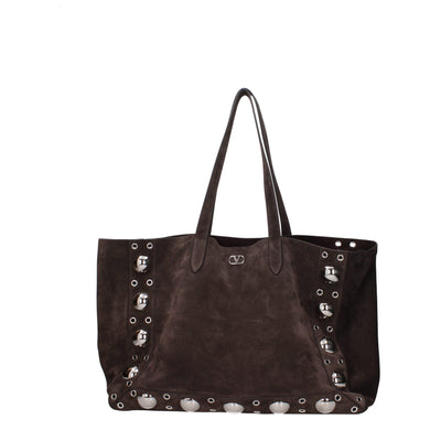 Valentino Garavani Brown Leather Shoulder Bags Valentino Garavani