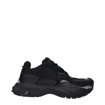 Versace Black Fabric Athletic Sneakers Versace