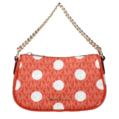 Michael Kors Red Fabric Handbags Michael Kors